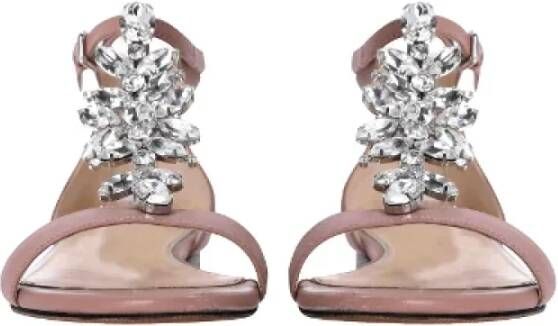 Jimmy Choo Pre-owned Leather sandals Pink Dames