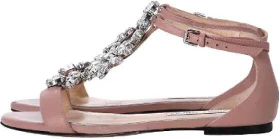 Jimmy Choo Pre-owned Leather sandals Pink Dames