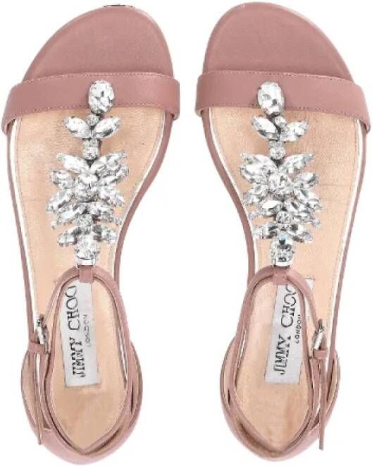 Jimmy Choo Pre-owned Leather sandals Pink Dames