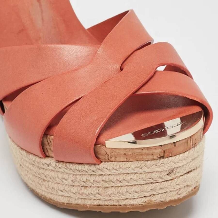 Jimmy Choo Pre-owned Leather sandals Pink Dames