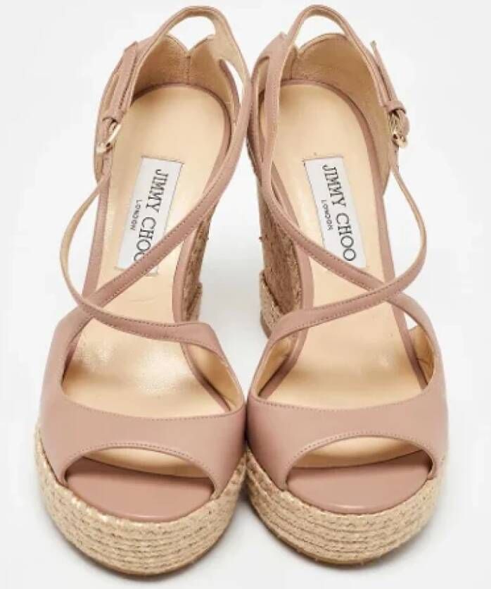 Jimmy Choo Pre-owned Leather sandals Pink Dames