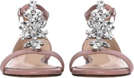 Jimmy Choo Pre-owned Leather sandals Pink Dames