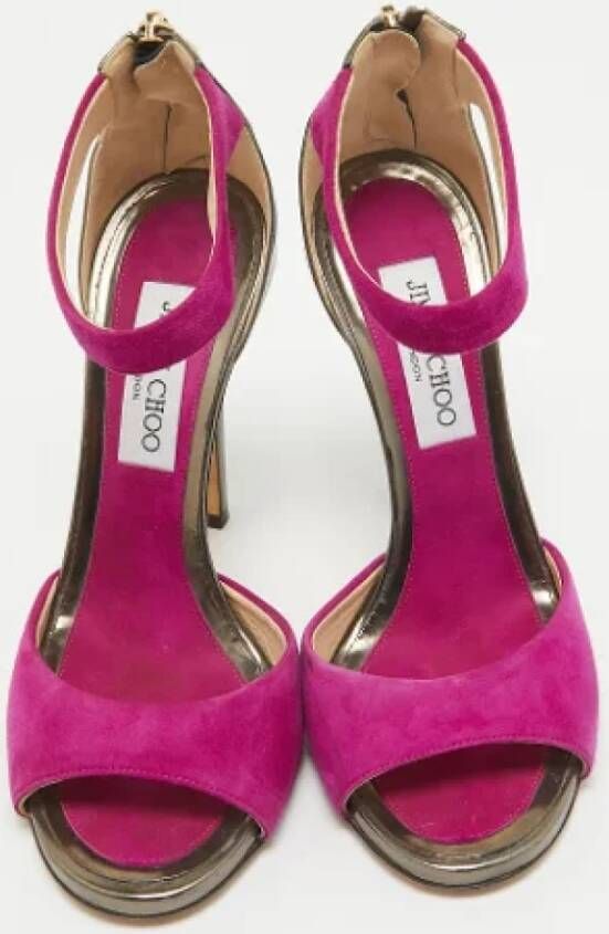 Jimmy Choo Pre-owned Leather sandals Purple Dames