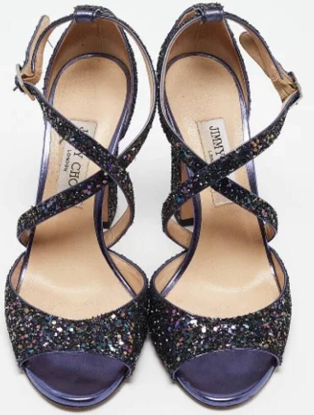 Jimmy Choo Pre-owned Leather sandals Purple Dames