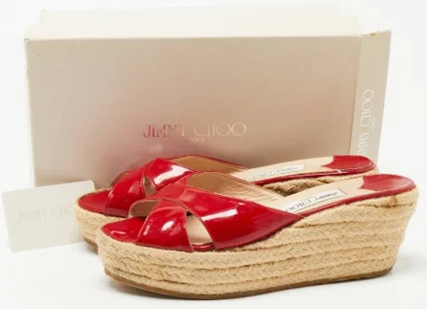 Jimmy Choo Pre-owned Leather sandals Red Dames