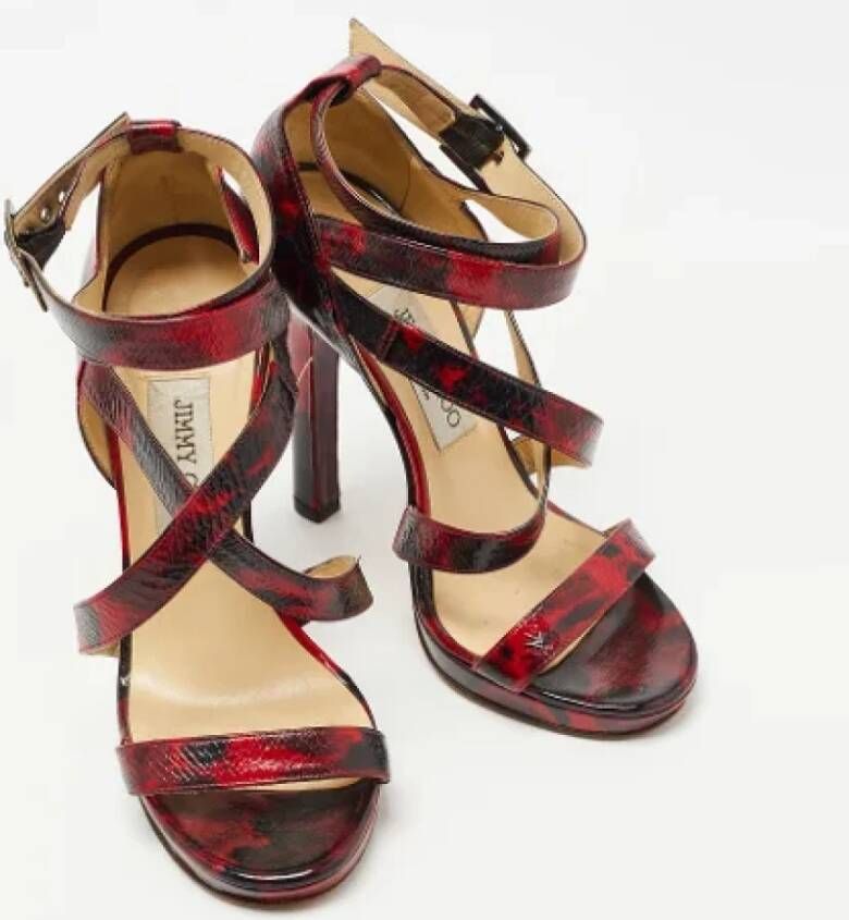 Jimmy Choo Pre-owned Leather sandals Red Dames