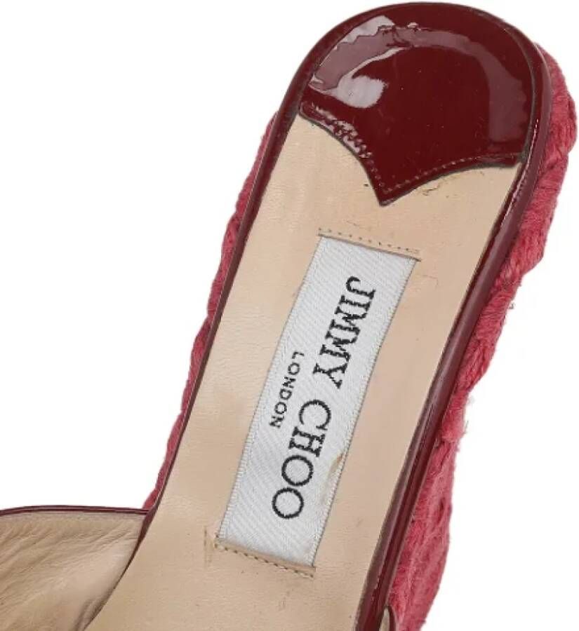 Jimmy Choo Pre-owned Leather sandals Red Dames