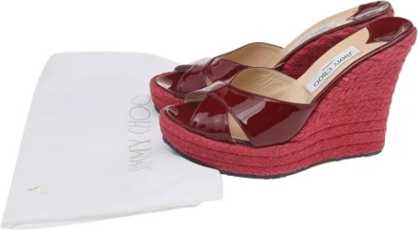 Jimmy Choo Pre-owned Leather sandals Red Dames