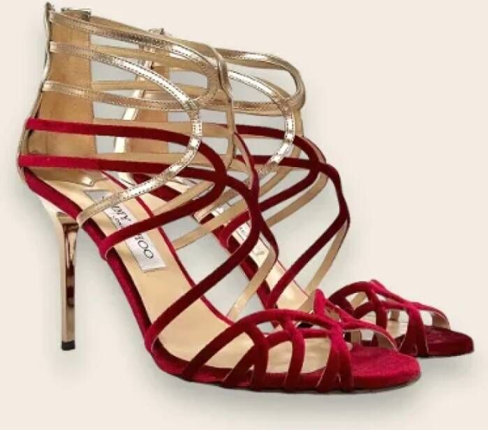 Jimmy Choo Pre-owned Leather sandals Red Dames