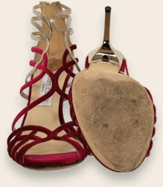 Jimmy Choo Pre-owned Leather sandals Red Dames