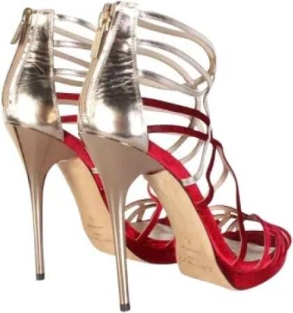 Jimmy Choo Pre-owned Leather sandals Red Dames