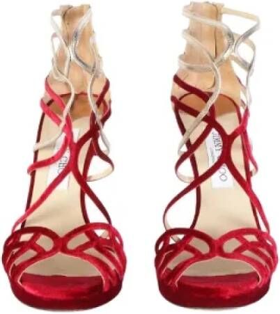 Jimmy Choo Pre-owned Leather sandals Red Dames