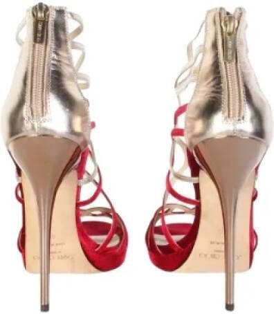 Jimmy Choo Pre-owned Leather sandals Red Dames