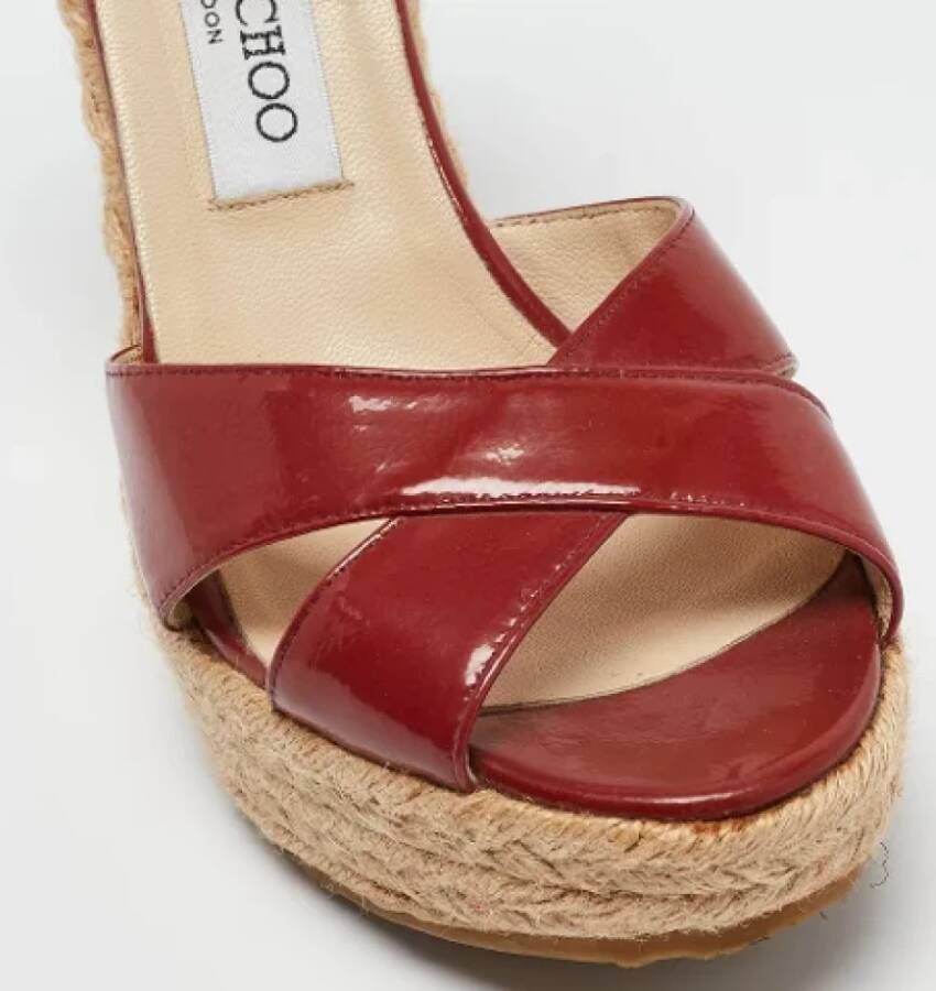 Jimmy Choo Pre-owned Leather sandals Red Dames