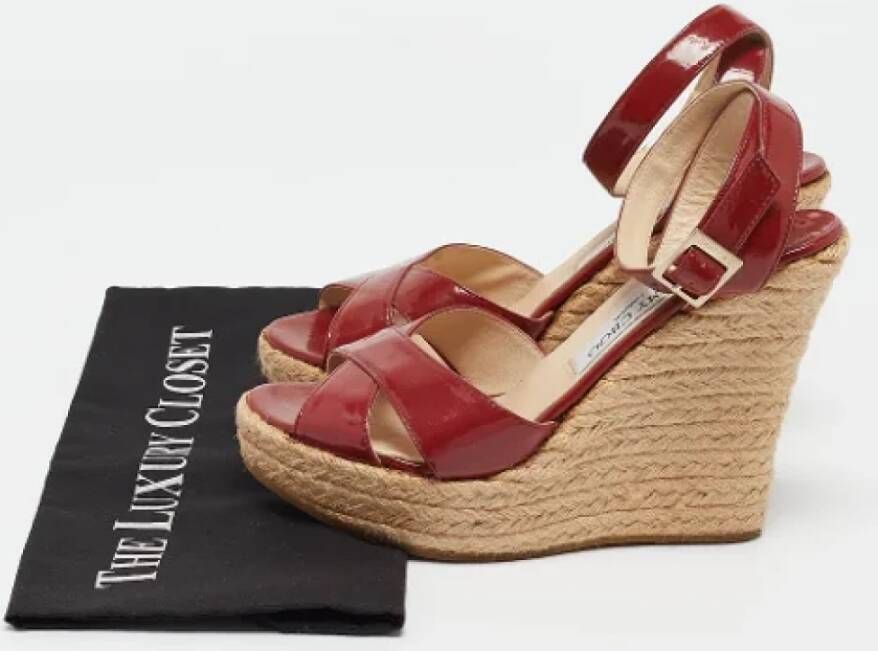 Jimmy Choo Pre-owned Leather sandals Red Dames