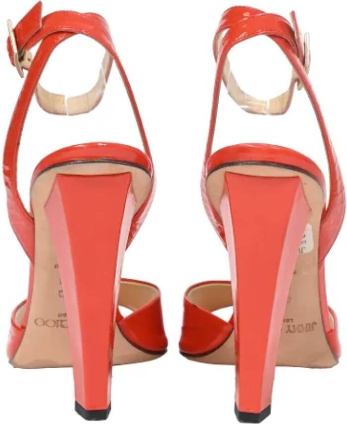 Jimmy Choo Pre-owned Leather sandals Red Dames