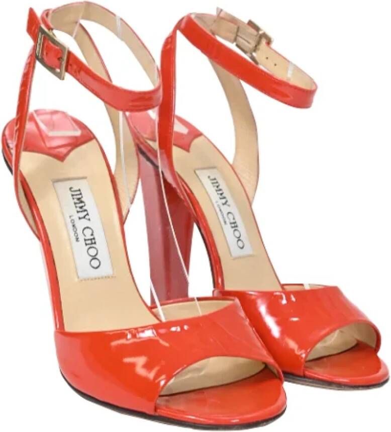 Jimmy Choo Pre-owned Leather sandals Red Dames