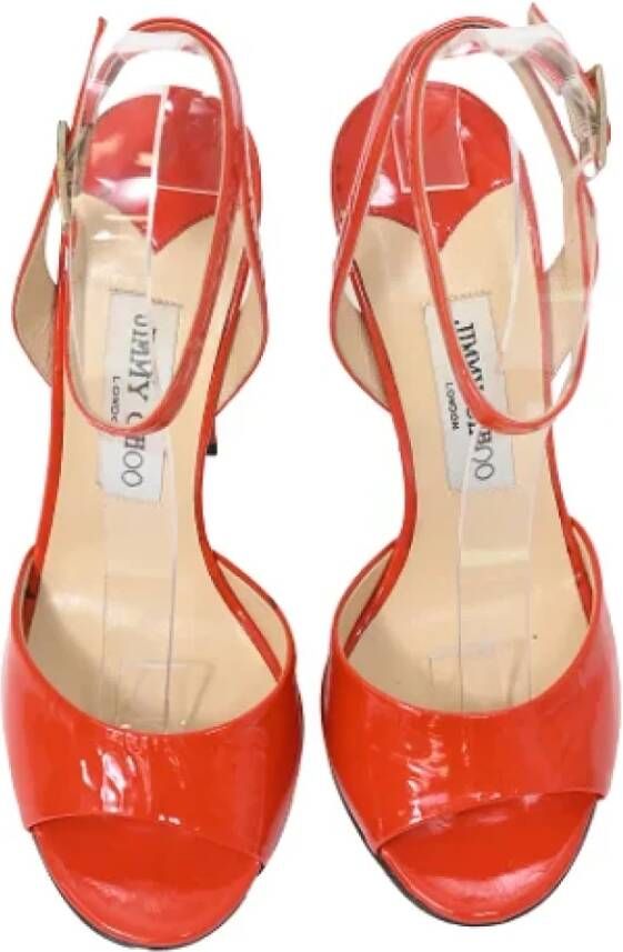 Jimmy Choo Pre-owned Leather sandals Red Dames