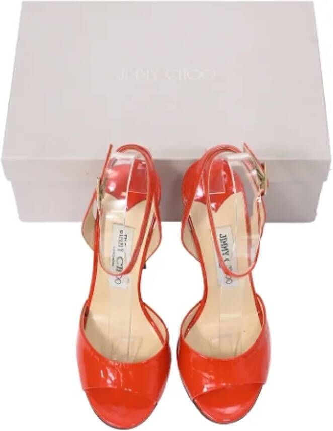 Jimmy Choo Pre-owned Leather sandals Red Dames