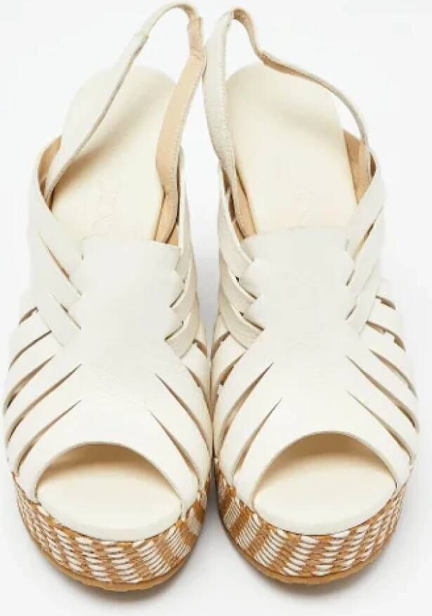 Jimmy Choo Pre-owned Leather sandals White Dames