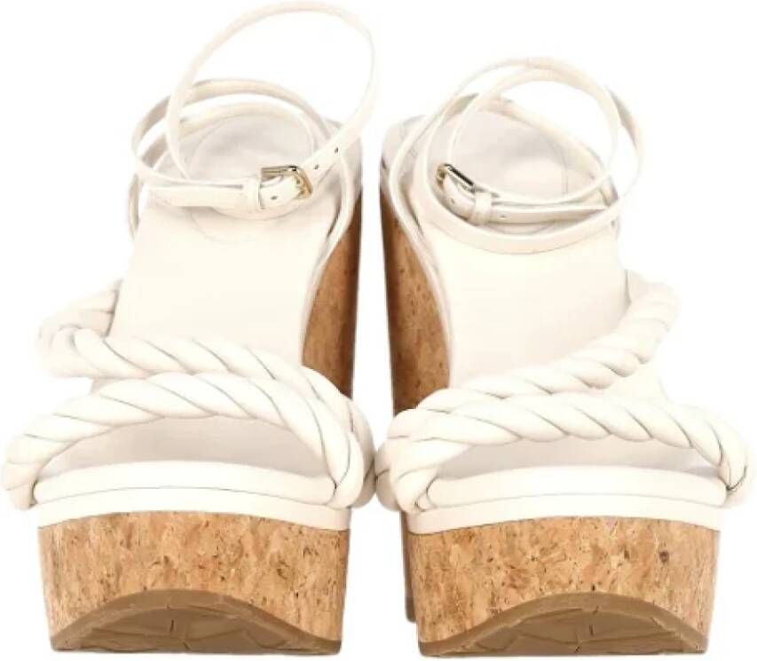 Jimmy Choo Pre-owned Leather sandals White Dames