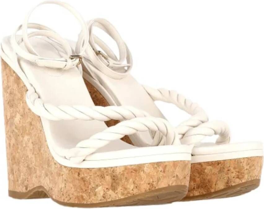 Jimmy Choo Pre-owned Leather sandals White Dames