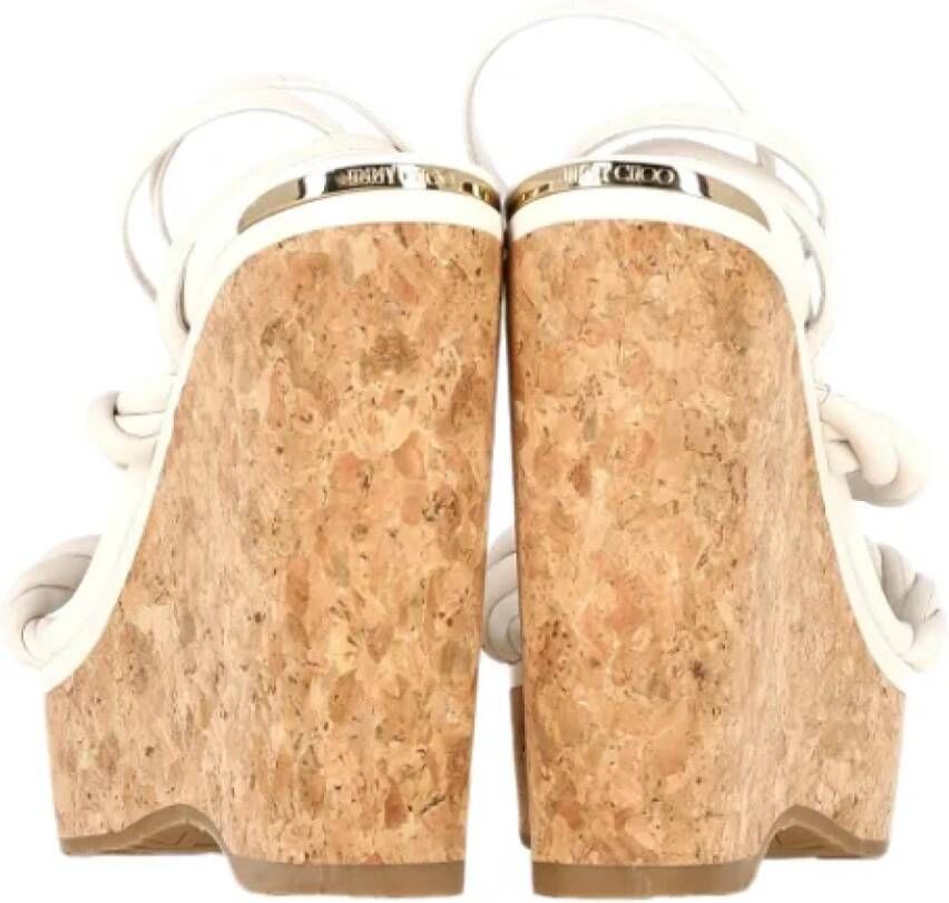 Jimmy Choo Pre-owned Leather sandals White Dames