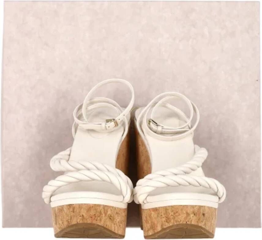 Jimmy Choo Pre-owned Leather sandals White Dames