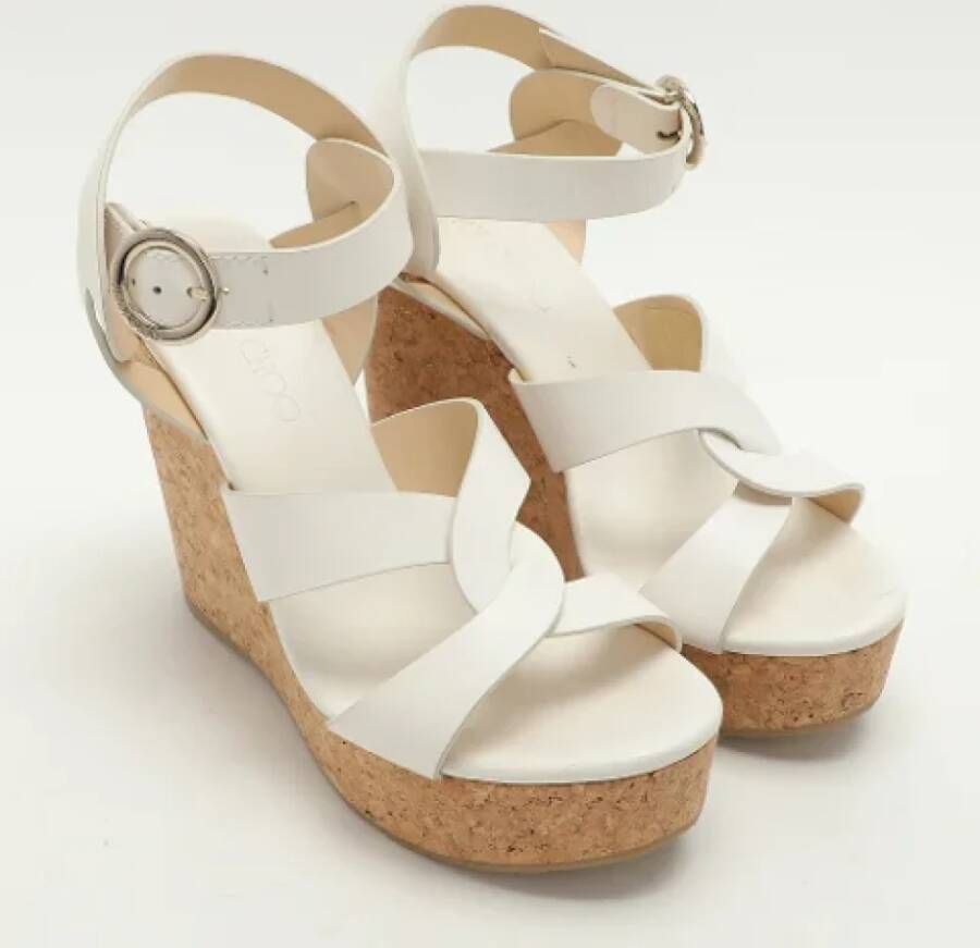 Jimmy Choo Pre-owned Leather sandals White Dames