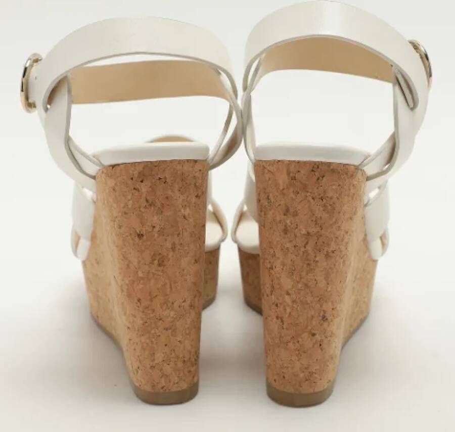 Jimmy Choo Pre-owned Leather sandals White Dames