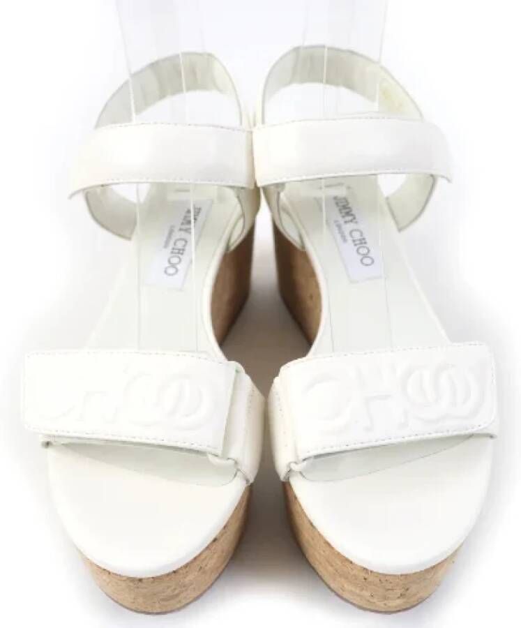 Jimmy Choo Pre-owned Leather sandals White Dames