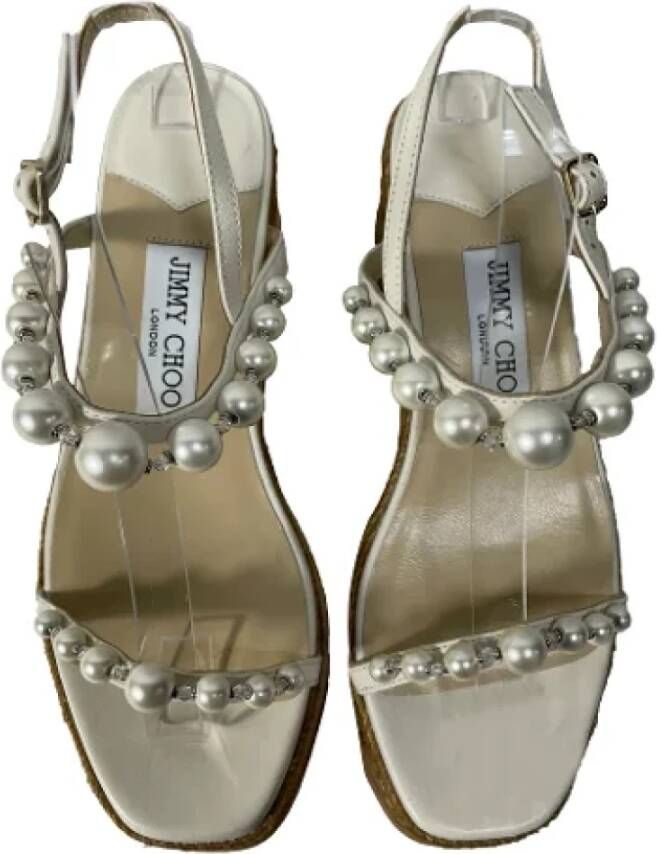 Jimmy Choo Pre-owned Leather sandals White Dames