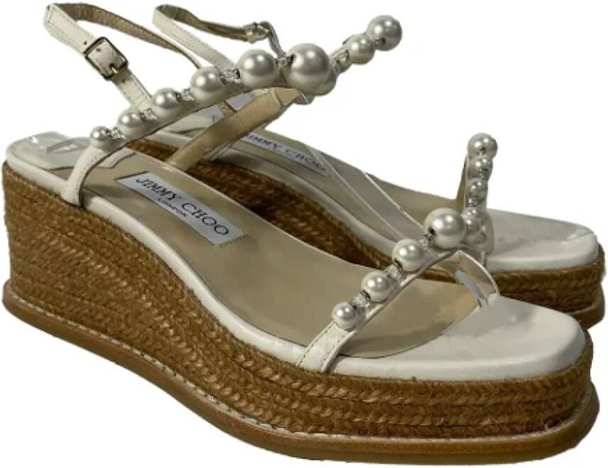 Jimmy Choo Pre-owned Leather sandals White Dames