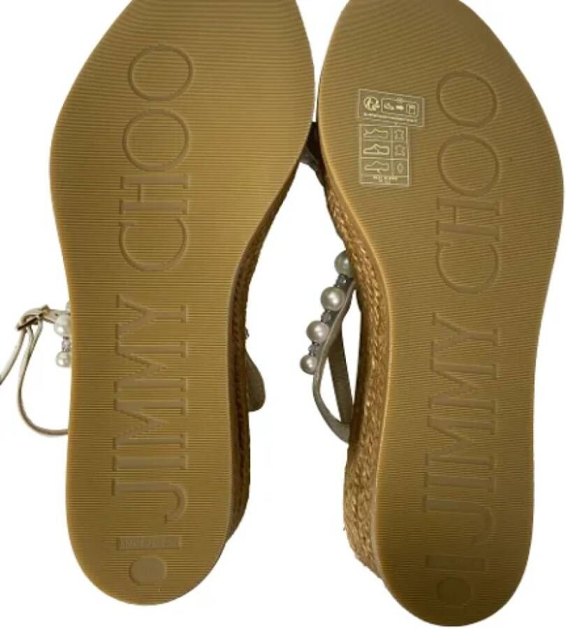 Jimmy Choo Pre-owned Leather sandals White Dames