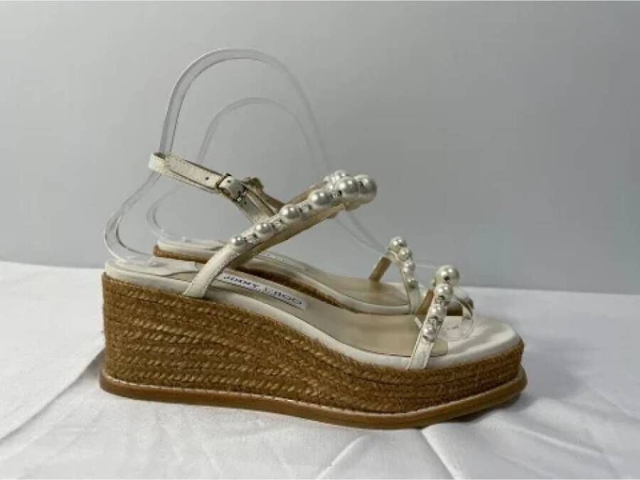 Jimmy Choo Pre-owned Leather sandals White Dames