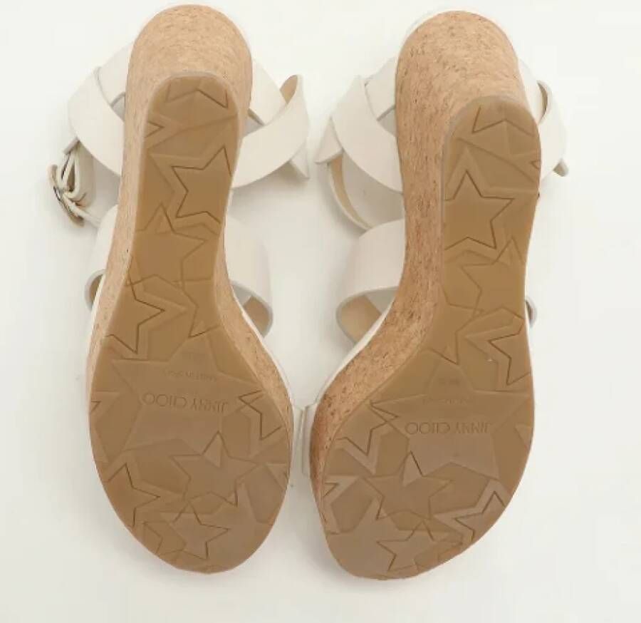 Jimmy Choo Pre-owned Leather sandals White Dames