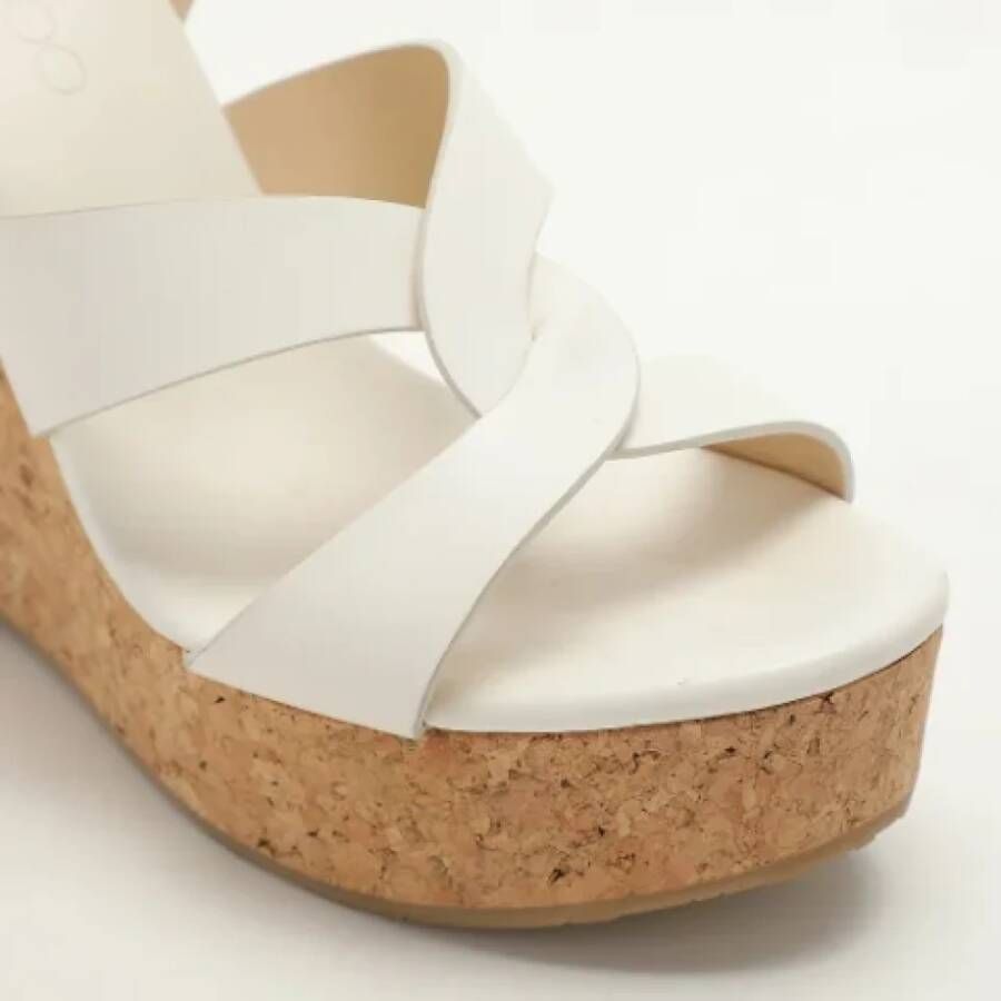 Jimmy Choo Pre-owned Leather sandals White Dames