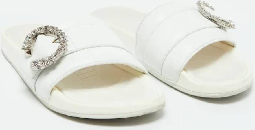 Jimmy Choo Pre-owned Leather sandals White Dames