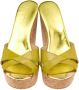 Jimmy Choo Pre-owned Leather sandals Yellow Dames - Thumbnail 2