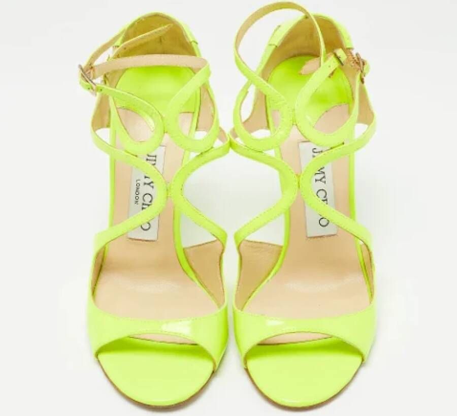 Jimmy Choo Pre-owned Leather sandals Yellow Dames