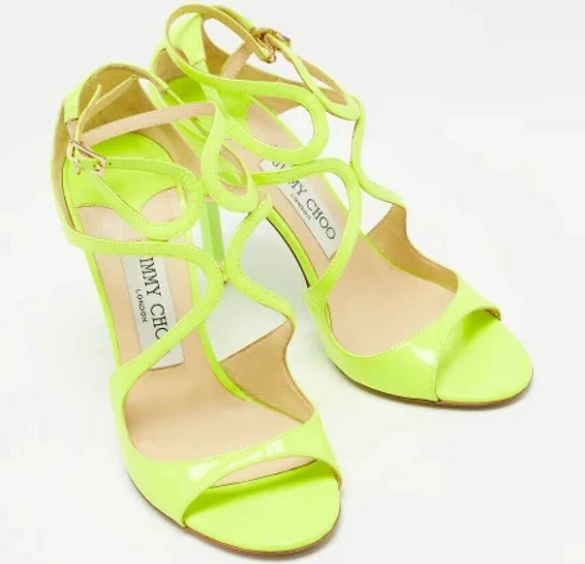 Jimmy Choo Pre-owned Leather sandals Yellow Dames