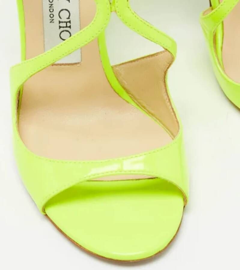 Jimmy Choo Pre-owned Leather sandals Yellow Dames