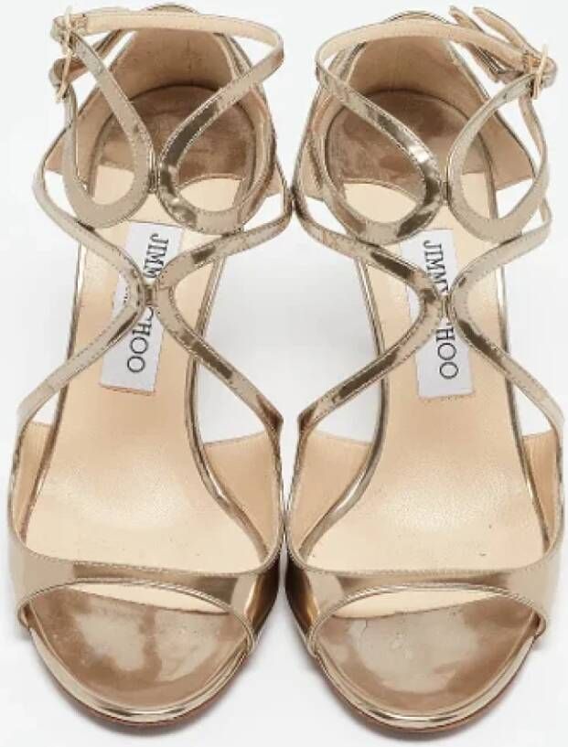 Jimmy Choo Pre-owned Leather sandals Yellow Dames