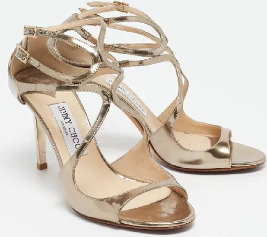 Jimmy Choo Pre-owned Leather sandals Yellow Dames