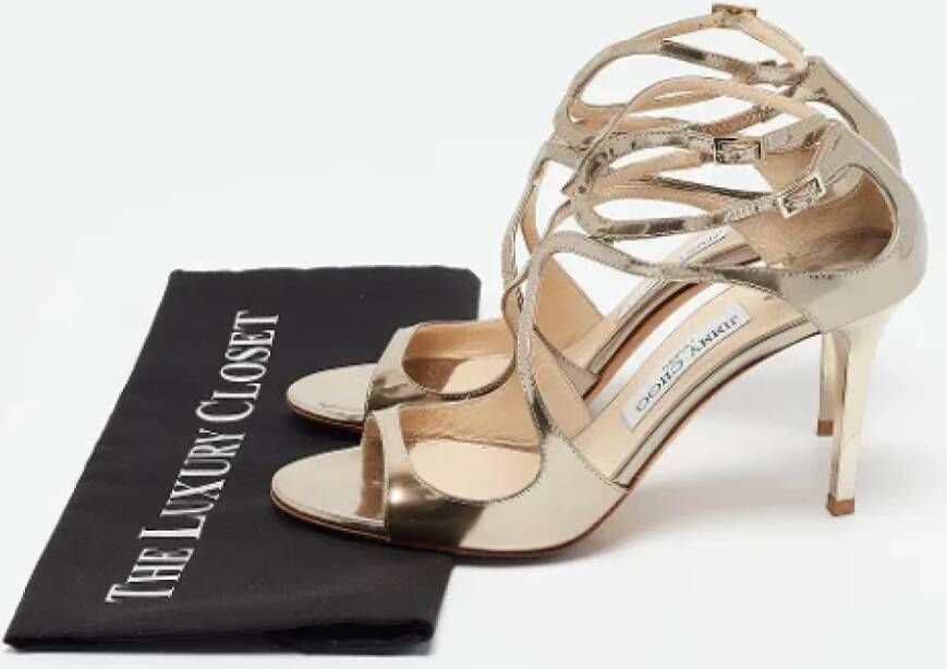 Jimmy Choo Pre-owned Leather sandals Yellow Dames