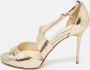 Jimmy Choo Pre-owned Leather sandals Yellow Dames - Thumbnail 2