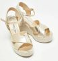 Jimmy Choo Pre-owned Leather sandals Yellow Dames - Thumbnail 4