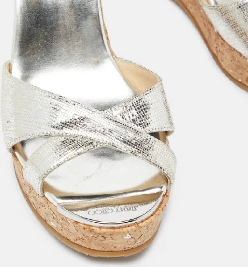 Jimmy Choo Pre-owned Leather sandals Yellow Dames