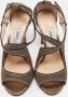 Jimmy Choo Pre-owned Leather sandals Yellow Dames - Thumbnail 2