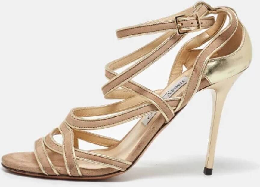 Jimmy Choo Pre-owned Leather sandals Yellow Dames